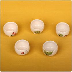 S-08 백자 삼발 술잔 set 5P