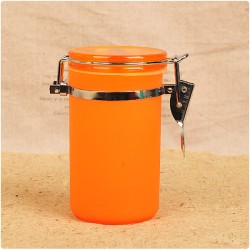 z-1 와이어 밀폐 보관용기 소 200ml (차통,양념통,잡곡,다용도) 청녹색/주황색