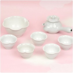 수작 순백자 연잎 5인다기