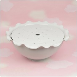 수작 순백자 연잎 찻상 겸 퇴수기 2p