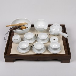 KA-31 백자 무지 받침 5인다기 풀 다도세트 23p